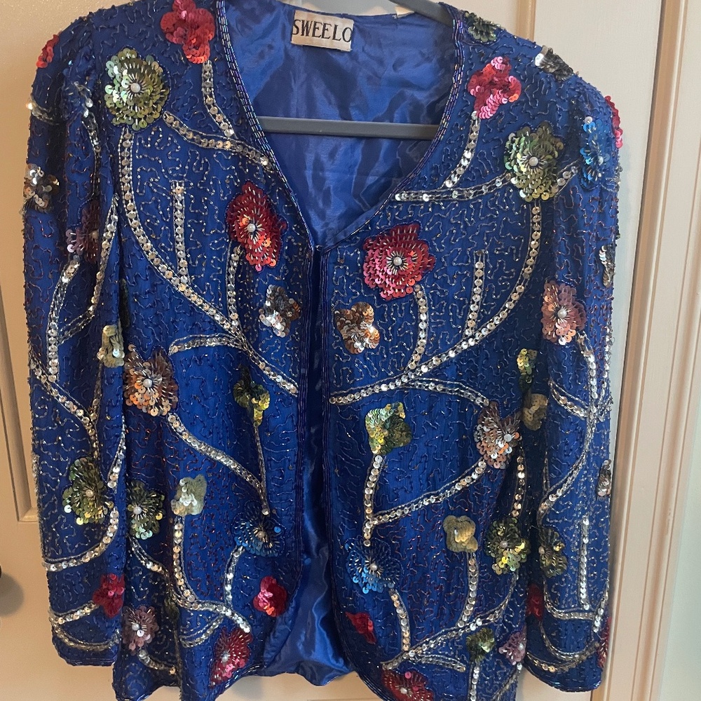 Vintage Beaded Sequin Cocktail Jacket
